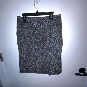 Ann Taylor Black Green and White Work Skirt